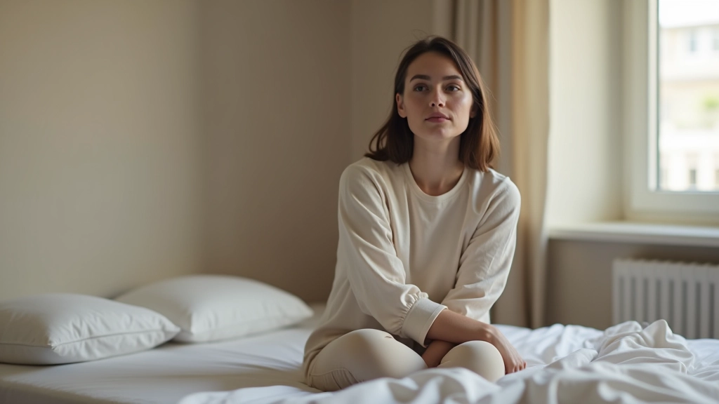 Personne assise seule dans une chambre dim, regardant vers le bas, illustrant le retrait social associé au stress
